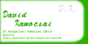 david kamocsai business card